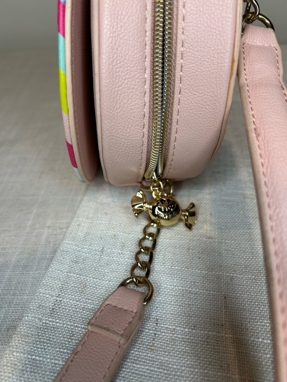 Betsey Johnson Candy Swirl Round Crossbody Bag in Pink & Multi-Color - Picture 6 of 11